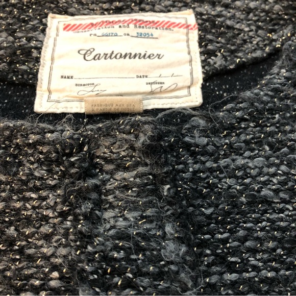 Anthropologie Cartonnier Glimmer Tweed Jacket Blazer Size Medium - Picture 8 of 11